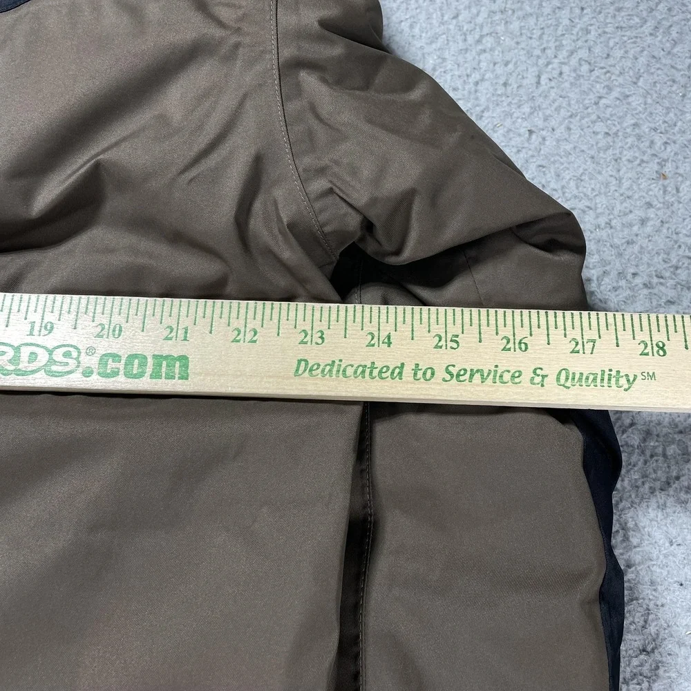 The North Face Bedford Down Parka Coat Mens Medium Brown DryVent Hooded Faux Fur